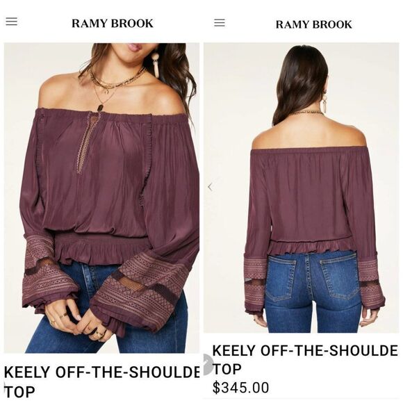 Ramy Brook Off the Shoulder Keely Top in Flirt - Picture 6 of 12
